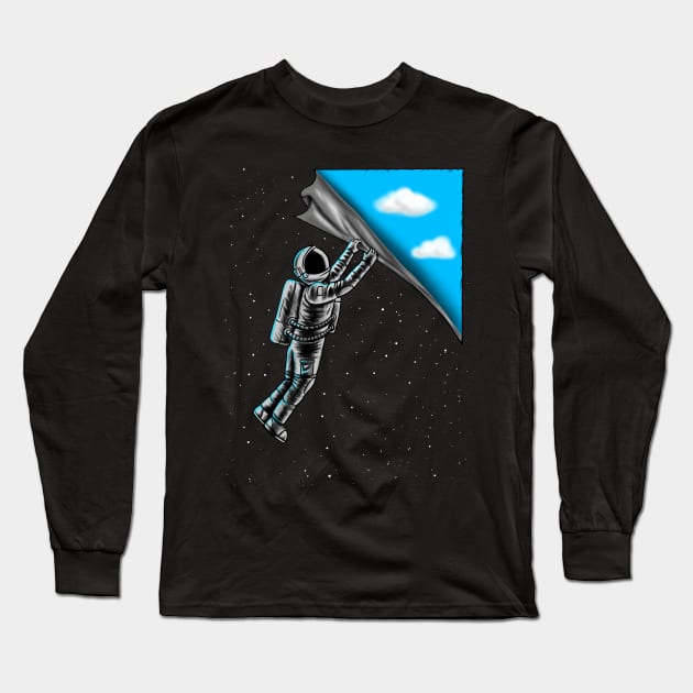 Astronaut open the sky Long Sleeve T-Shirt by coffeeman